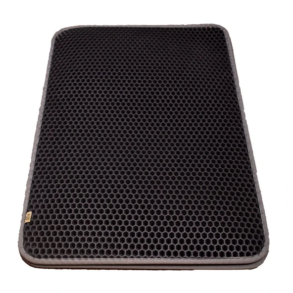 Cattie Kum Toplayıcı Fonksiyonel Kedi Paspası Altıgen 50-75 cm Gri - 4