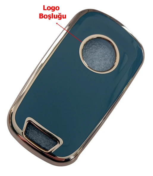 Opel Astra J Insignia Chevrolet Cruze Uyumlu Nano Kumanda Anahtar Kılıfı Oto Anahtarlık Gri Gold - 3