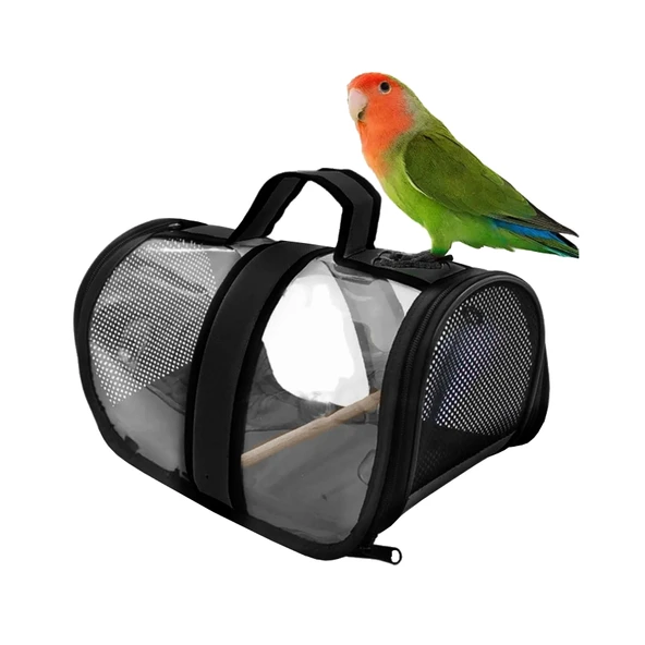 Markapet Tünekli Kuş Taşıma Çantası 20-30 cm Siyah ürün görseli 1