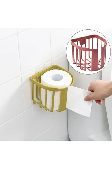 TİNEKE  WC Kağıdı İçin Pratik Kolay Monte Edilebilen Yapışkanlı Çok Fonksiyonlu  Banyo Organizeri - 2
