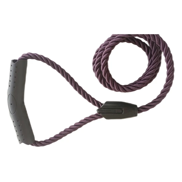 Üçlü Sarmallı Köpek Gezdirme Halatı 1 cm-120 cm Mor - 3
