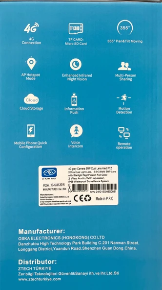 Güneş Enerjili Solar Kamera 4G O-Kam Pro Türkçe Uygulama Gece Görüş, Sesli Konuşma, Uzaktan İzleme - 5