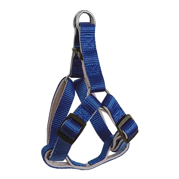 Gezdirme Kayışlı Dokuma Köpek Göğüs Tasma Seti 52*73-110 cm Mavi - 2