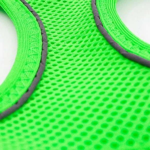Tailpetz Air Mesh Köpek Göğüs Tasması XSmall 32x36 cm Neon Yeşil - Resim 4