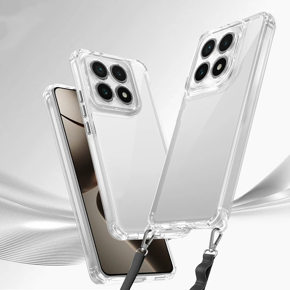 Xiaomi 14T Kılıf Airbagli Takılabilir Askı Aparatlı Snap Silikon Kapak - Resim 2