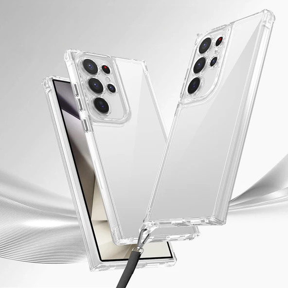 Samsung Galaxy S25 Ultra Kılıf Airbagli Takılabilir Askı Aparatlı Snap Silikon Kapak - Resim 2