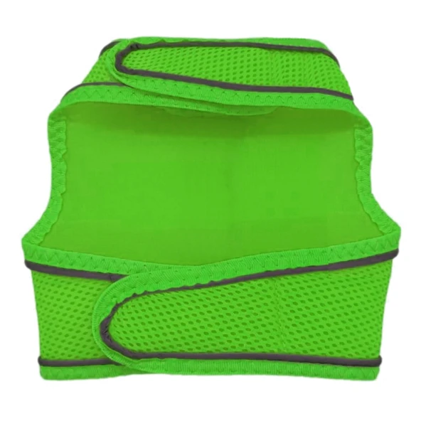 Çift Kilitli Sportif Kedi Köpek Göğüs Tasma Seti 30-38 cm Small Yeşil - Resim 2