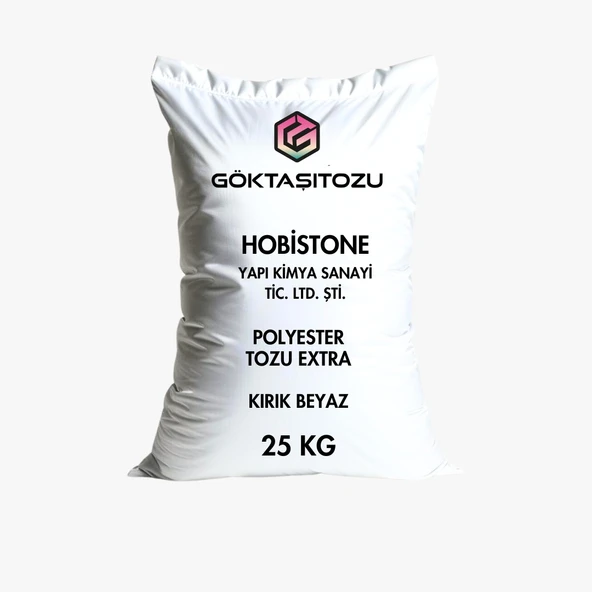 POLYESTER TOZU EXTRA HOBİ HARCI OBJE MUMLUK HEYKEL SAKSI YAPIMI İÇİN KIRIK BEYAZ DÖKÜM TOZU 25 KG