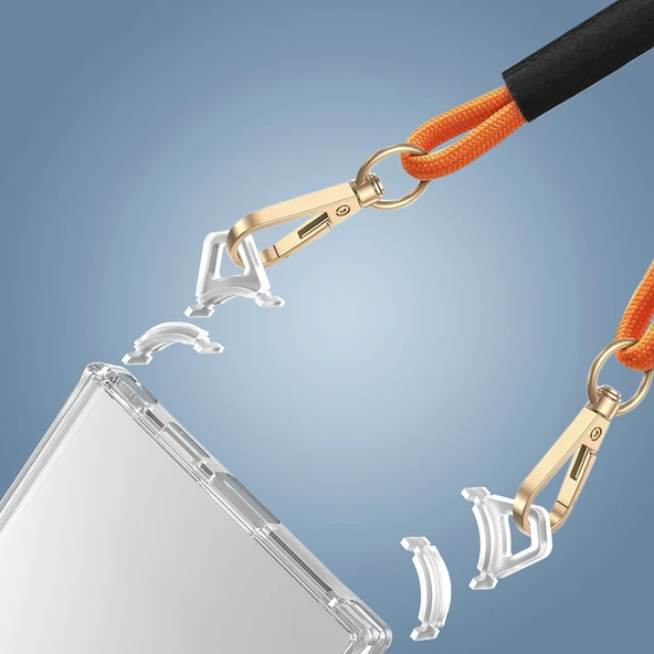 Samsung Galaxy S25 Ultra Kılıf Airbagli Takılabilir Askı Aparatlı Snap Silikon Kapak - Resim 3