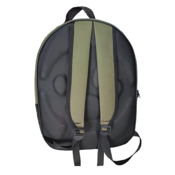 Kalpli Patili Astronot Şeffaf Taşıma Sırt Çantası Haki 24x32x42 cm - 5
