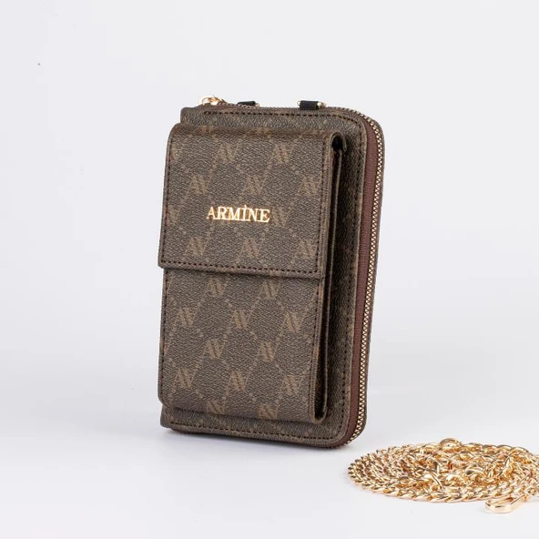 Armine 265 Kadın Çanta Kahve Noktalı