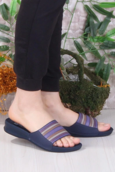 Ceyo 9942-8 Lacivert Rahat Ortapedik Kadın Terlik ürün görseli