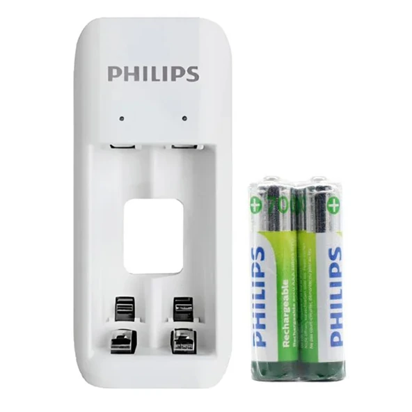 PHILIPS SCB2070NB/00 2Lİ 2 ADET X AAA 700MAH PİLLİ - PİL ŞARJ CİHAZI - 2