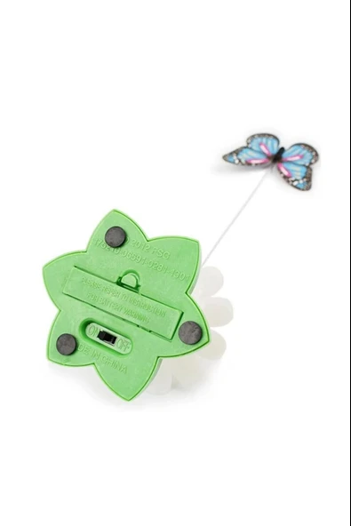 Markapet Hareketli Pilli Dönen Kelebek Kedi Oyuncağı 6 cm - 5