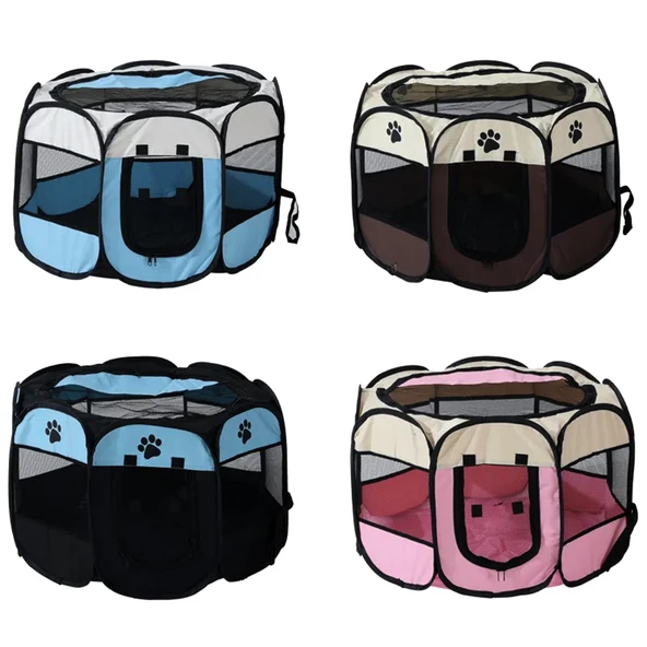 Kedi Köpek Oyun Alanı Kumaş 60x33 cm 8 parçalı Çapı 73 cm - Resim 2