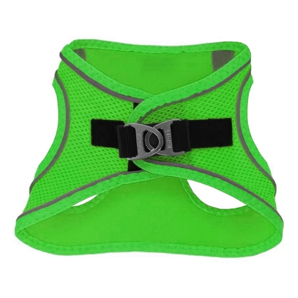 Üç Kilitli Sportif Kedi Köpek Göğüs Tasması 20-24 cm XXX-Small Yeşil - 2