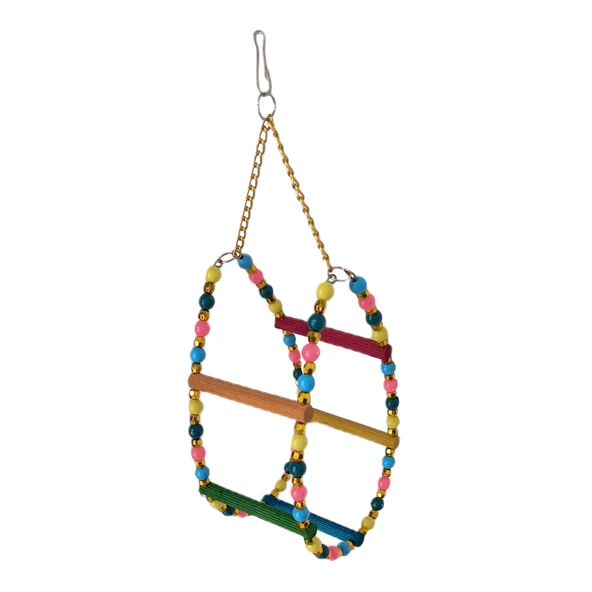 Markapet Renkli Boncuklu Ve Merdivenli Damla Kuş Salıncağı 9-24 cm - 6