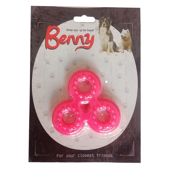 Benny Köpek Oyuncağı Üçlü Halka 9 x 9 cm Pembe