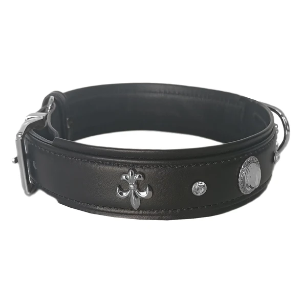 Markapet Deri Parlak Taşlı Köpek Boyun Tasması 49-55 cm Large Siyah - Resim 8