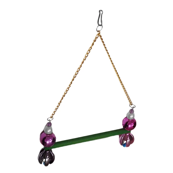 Markapet Lale Boncuklu Ve Tünekli Papağan Salıncağı 15 cm-23 cm Renkli - Resim 4