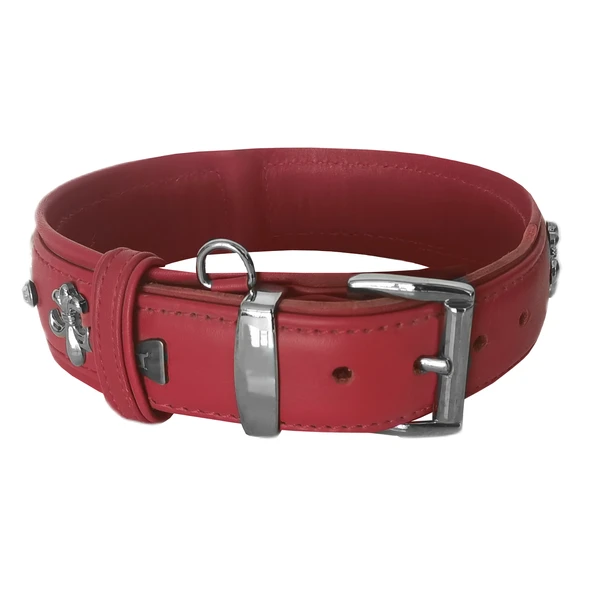 Markapet Deri Parlak Taşlı Köpek Boyun Tasması 28-32 cm X-Small Kırmızı - 5