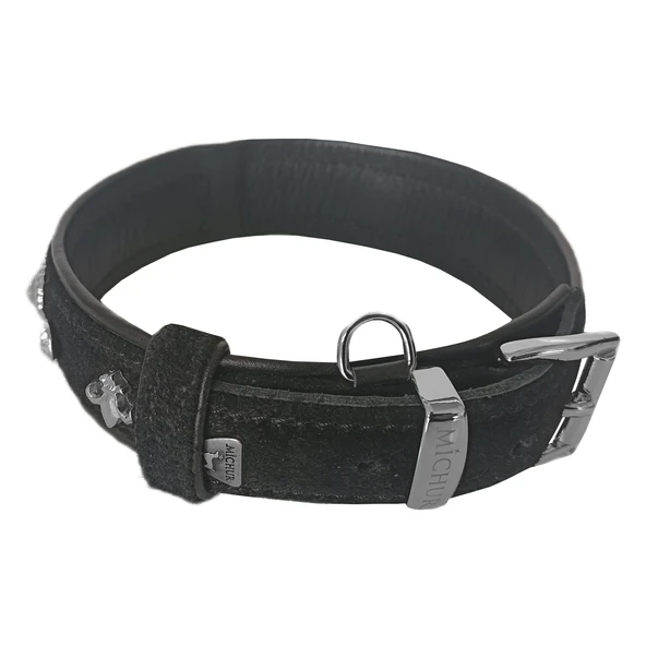 Markapet Taşlı Kadife Köpek Boyun Tasması 38-43 cm Siyah - Resim 4