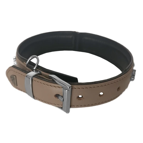 Markapet Taşlı Ve Aynalı Köpek Boyun Tasması 49-55 cm Large Taba - 5