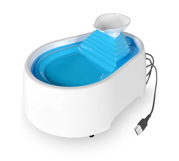 Cado Pet Kedi Köpek Su Pınarı Şelale 2 Litre - 5 volt ( usb'li ) Mavi