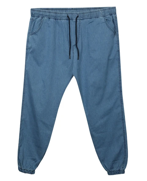 Erkek Büyük Beden 100 Kilo-180 Kilo Arası İçin Uygun Likralı Jogger Kot Pantolon - 5