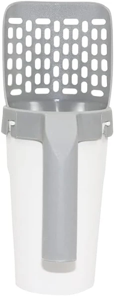 Hazneli kedi kumu küreği,çöp poşetli kedi kumu küreği,yenis nesil kedi kumu küreği,çöp poşetli ve hazneli - Resim 6