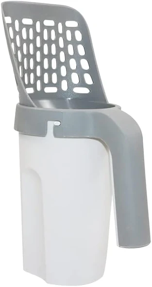 Hazneli kedi kumu küreği,çöp poşetli kedi kumu küreği,yenis nesil kedi kumu küreği,çöp poşetli ve hazneli - Resim 4