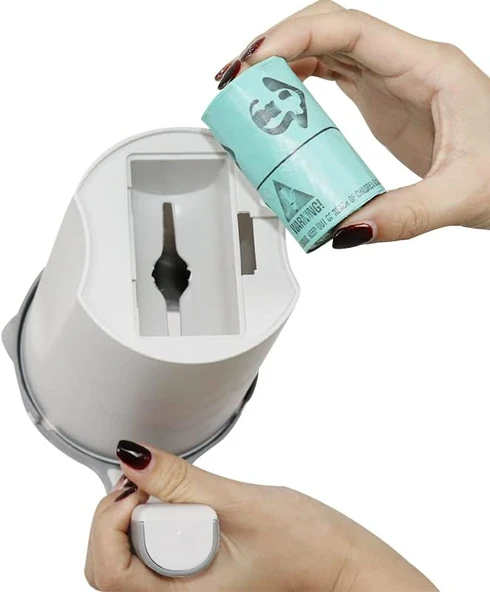 Hazneli kedi kumu küreği,çöp poşetli kedi kumu küreği,yenis nesil kedi kumu küreği,çöp poşetli ve hazneli - Resim 3