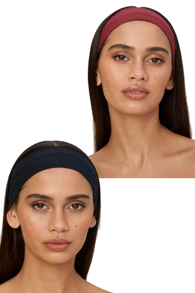 2'li Spor Saç Bantları - Kadın & Erkek Yoga Makyaj Bandana Yüz Yıkama Cilt Bakım Spor Gym Spa Saç Bandı Seti - 2