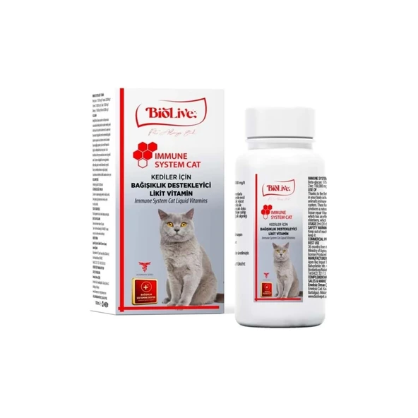 Biolive Immune Cat Kediler İçin Bağışıklık Destekleyici Sıvı Vitamin 100ml - 2