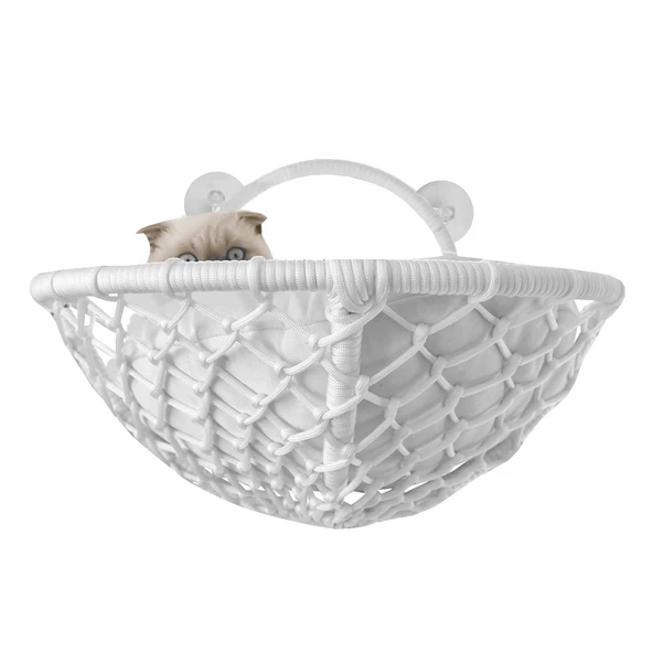 Markapet Vantuzlu Oval Kedi Hamağı Kedi Yatağı 17*46 cm Beyaz - 2