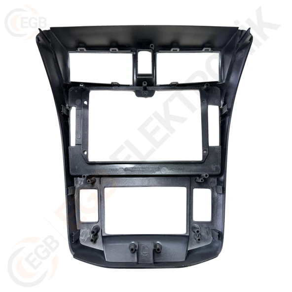 OTO TABLET ÇERÇEVE HONDA CITY A/C 2008-2013 10,1" GÜMÜŞ TAC-062 - 2