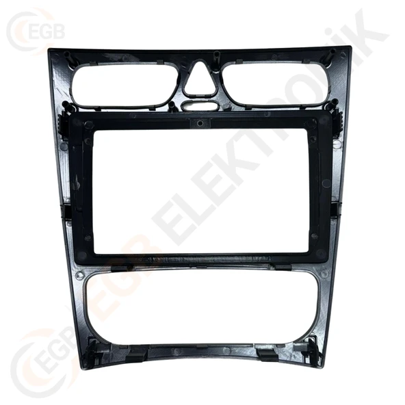 OTO TABLET ÇERÇEVE TAC-124 BENZ C CLASS (W203)/2002-2006 BENZ CLK-CLASS (W209) 2002-2004 9" SİYAH - Resim 2