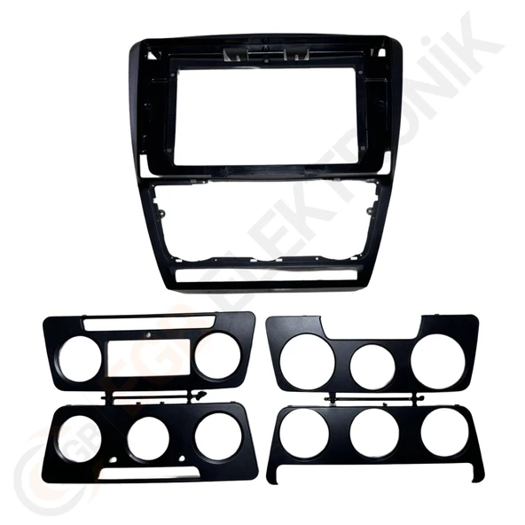 OTO TABLET ÇERÇEVE SKODA OCTAVIA 2007-2014 10,1" SİYAH TAC-176