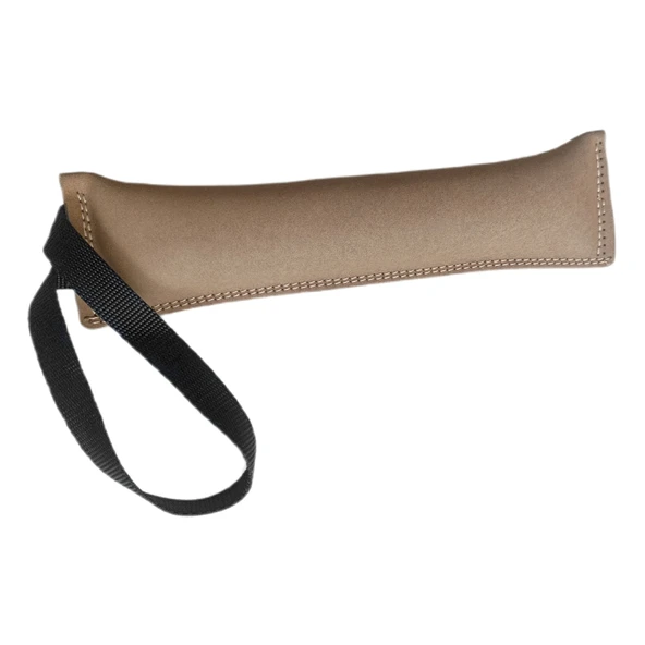 Doggie Tutmalı Deri Köpek Isırma Eğitim Yastığı 8 cm-19 cm Taba Medium