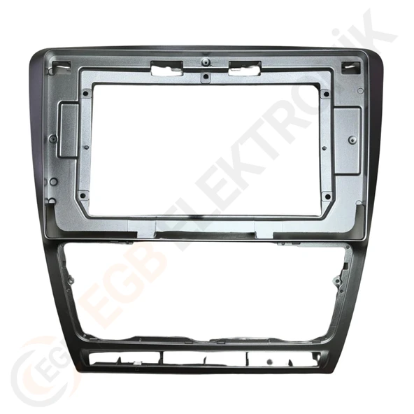 OTO TABLET ÇERÇEVE SKODA OCTAVIA 2007-2014 10,1" GÜMÜŞ TAC-177