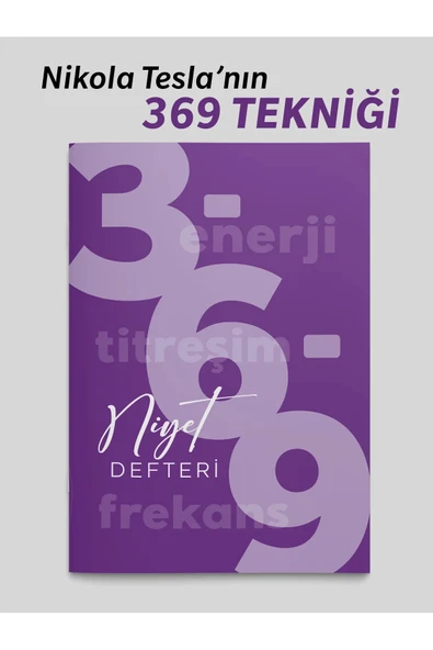 369 Defteri Mor (Manifest) Bolluk Bereket Niyet Nikola Tesla Tekniği