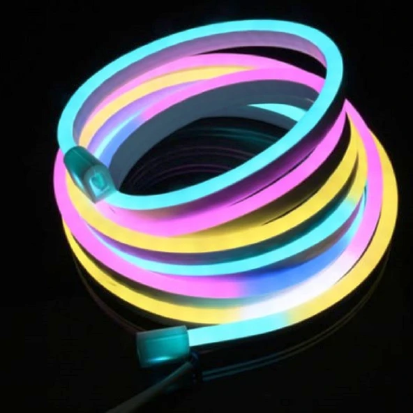 VIP PROFESYONEL CEP KONTROL KUMANDALI IP65 NEON HORTUM LED IŞIK 5 METRE RENKLİ LED IŞIK DIS MEKAN - Resim 4