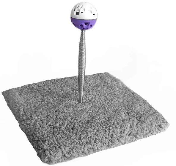 Yaylı Toplu Hacıyatmaz Kedi Aktivite Oyuncağı 16-20 cm Gri - 7