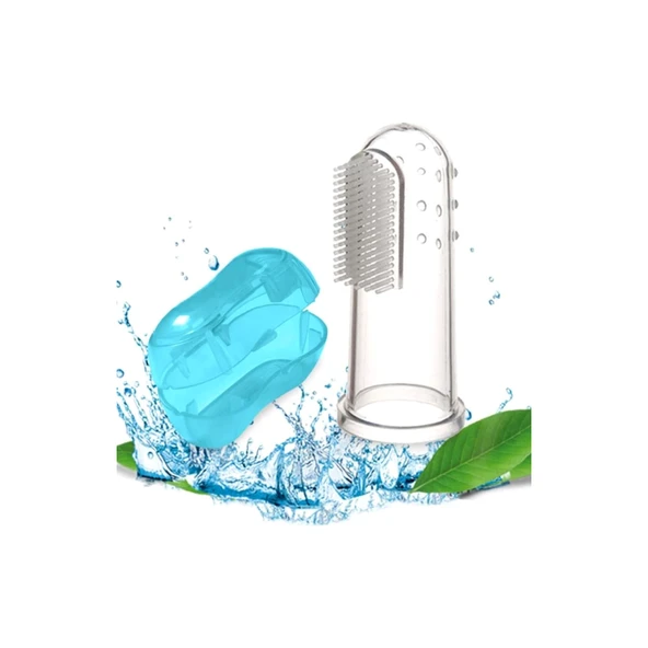 Markapet Kedi ve Köpek Parmak Diş Fırçası 5.5 cm Mavi - 2