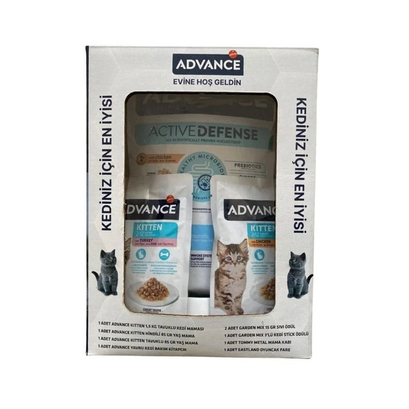 Advance kedi kuru maması ve yaş mama seti 1,5 kg + 2 adet yaş mama ürün görseli