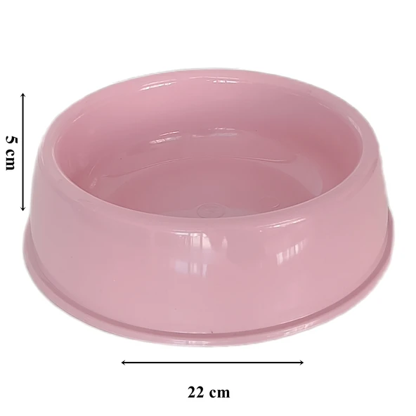 Markapet Kedi Köpek Plastik Mama Ve Su Kabı 20 cm - 200 ml Pembe - 2
