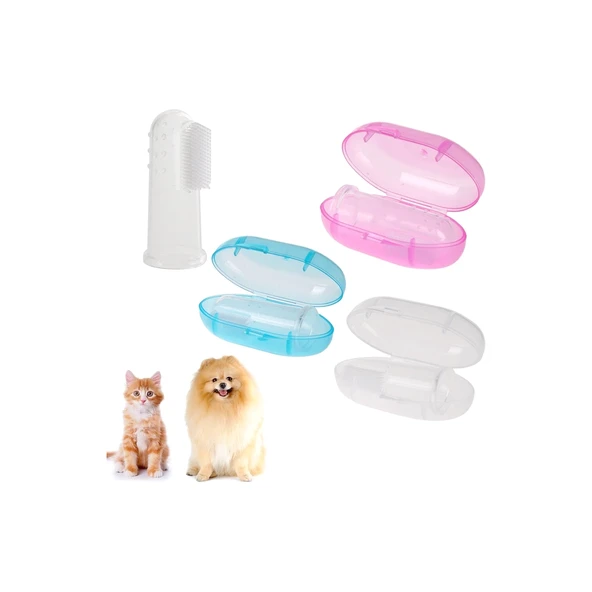 Markapet Kedi ve Köpek Parmak Diş Fırçası 5.5 cm Mavi - 10