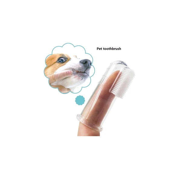 Markapet Kedi ve Köpek Parmak Diş Fırçası 5.5 cm Şeffaf - 5