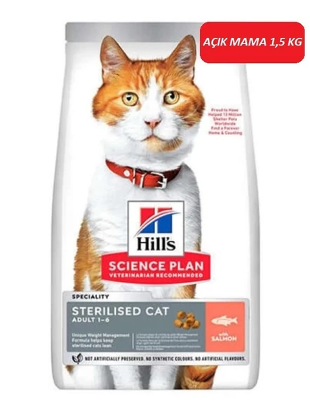 Hill's Science Plan Somonlu Kısırlaştırılmış Yetişkin Kedi Maması 1,5 KG