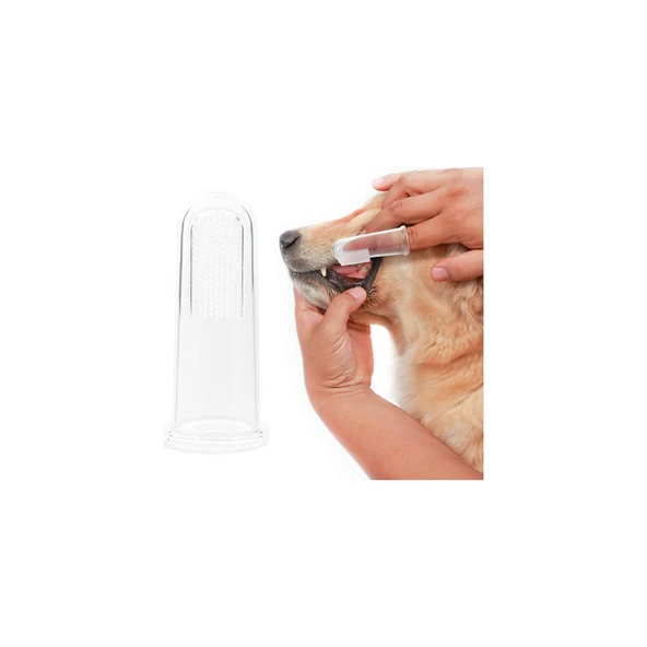 Markapet Kedi ve Köpek Parmak Diş Fırçası 5.5 cm Mavi - 4